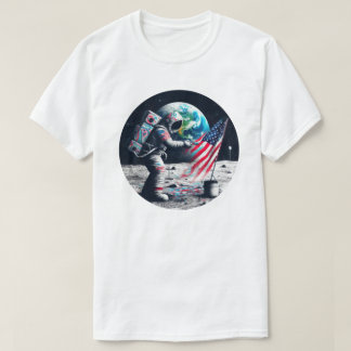 Amerikansk Måne-landande astronaut Art T Shirt