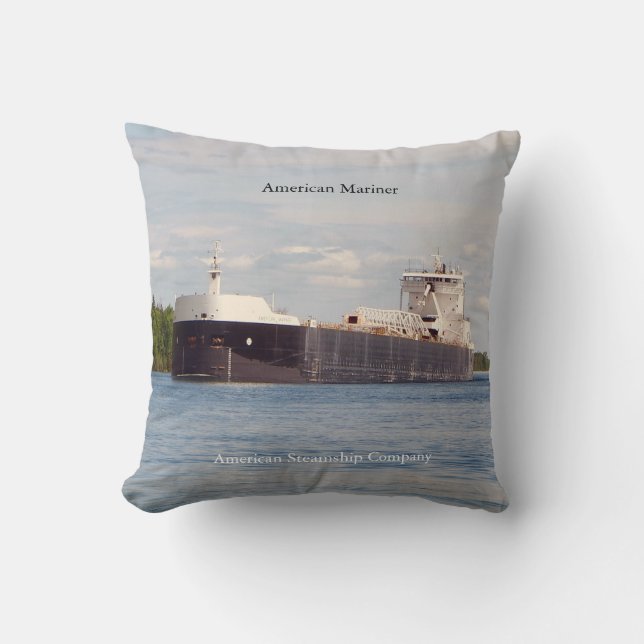 Amerikansk Mariner fyrkantig kudde (Framsida)