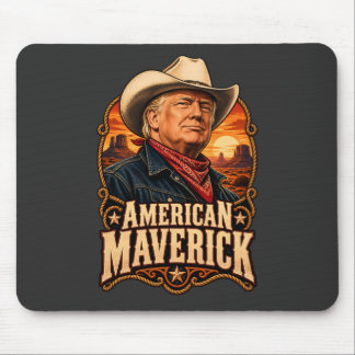 Amerikansk Maverick Western Porträtt Musmatta
