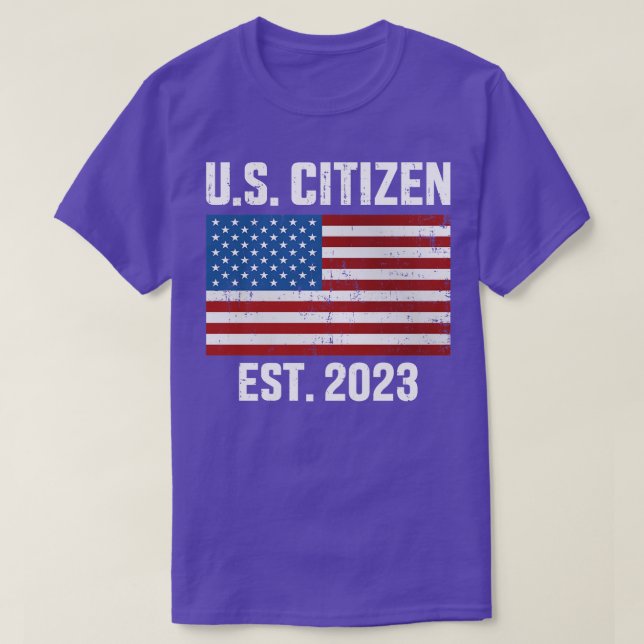 Amerikansk medborgare 2023 med nya medborgarskap t shirt (Design framsida)