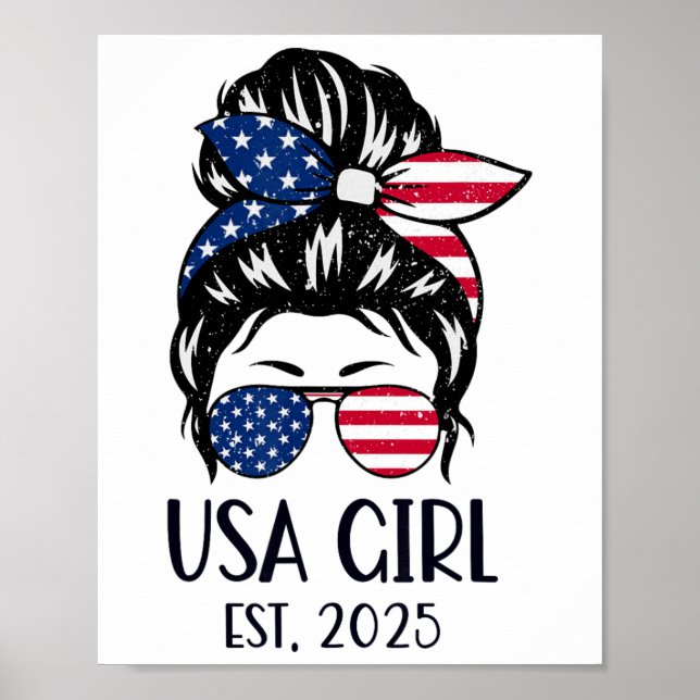 Amerikansk medborgare Est 2025 Nytt medborgarskap  Poster (Framsidan)
