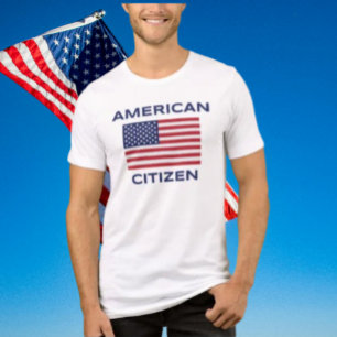 Amerikansk medborgare fet USA-flagg T-shirt