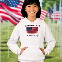 Amerikansk medborgare fet USA-flagga barn hoodie