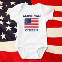 Amerikansk medborgare fet USA-flaggig baby bodysui