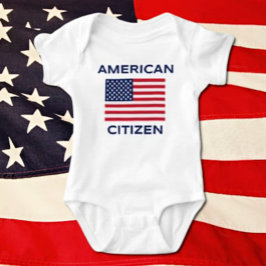 Amerikansk medborgare fet USA-flaggig baby bodysui T Shirt