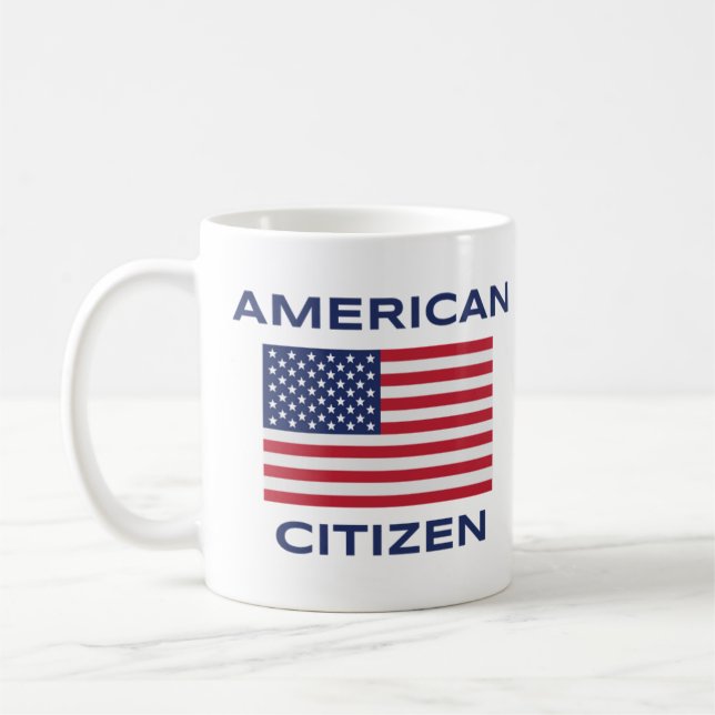 Amerikansk medborgare USA-flagga Klassisk mugg (Vänster)