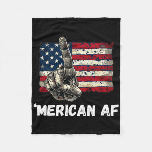 Amerikansk merican Af Flagga 4 juli Patriotic Gif Fleecefilt