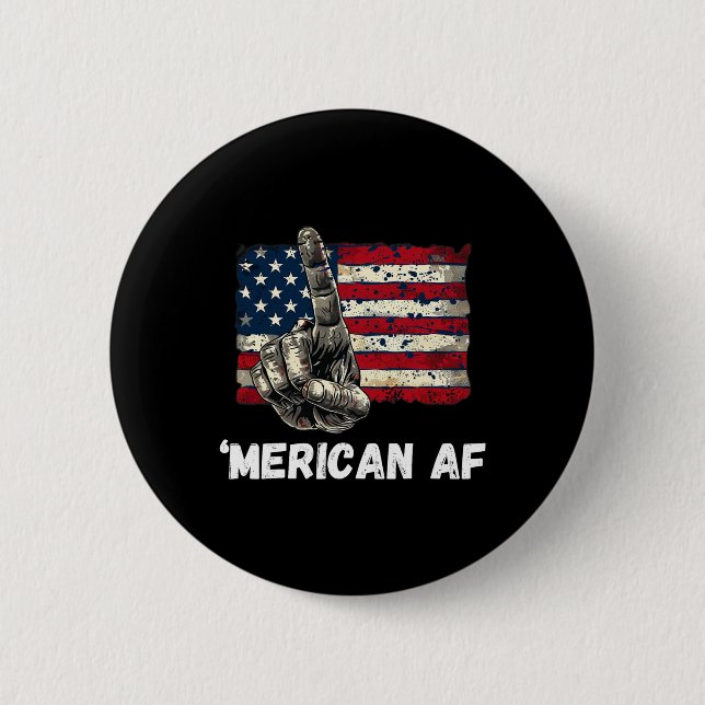 Amerikansk merican Af Flagga 4 juli Patriotic Gif Knapp (Framsida)