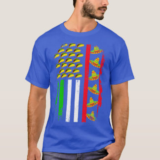 Amerikansk mexikan med sombrero och tako t shirt