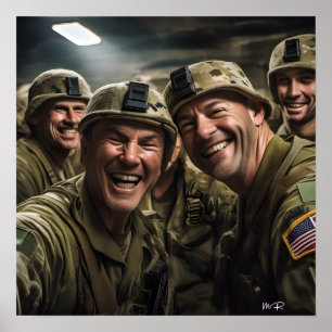 Amerikansk militär för veterandagen Firande 2023 Poster