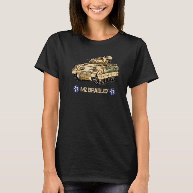 Amerikansk militärarmerad Fordon Ifv M2 Bradley T Shirt (Framsida)