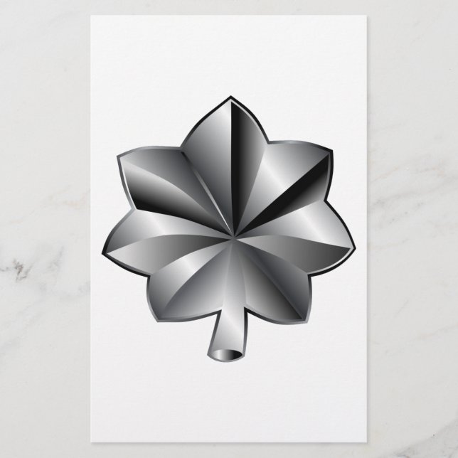 Amerikansk militärrank - överstelöjtnant flygblad (Framsidan)