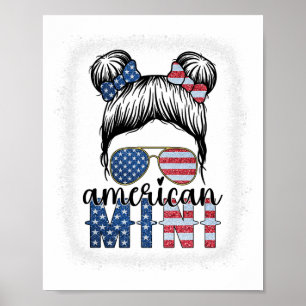 Amerikansk Mini 4:e Juli Rufsigt Upphostad Usa Fla Poster