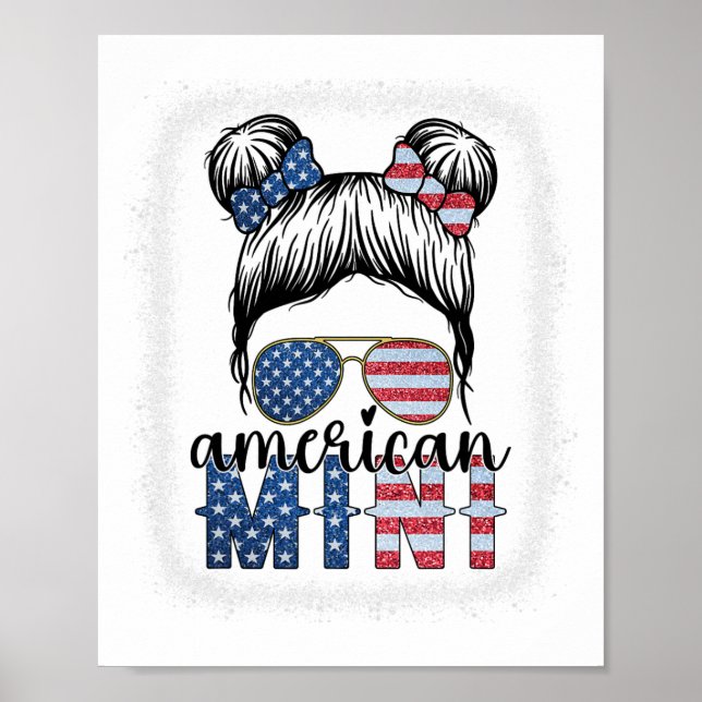 Amerikansk Mini 4:e Juli Rufsigt Upphostad Usa Fla Poster (Framsidan)