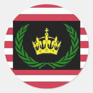 Amerikansk monarkist Party Logotyp Runt Klistermärke