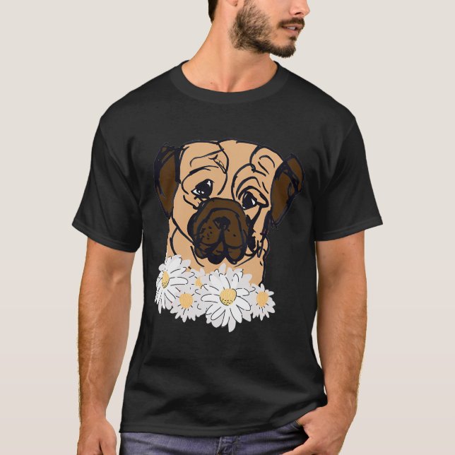 Amerikansk mops t shirt (Framsida)