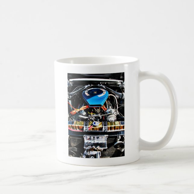 Amerikansk muskelbil motor kaffemugg (Höger)