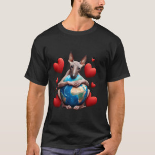 Amerikansk naken terrier hund jordens dag kram kär t shirt