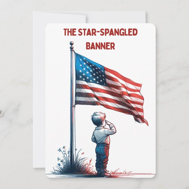amerikansk nationalhymn LYRICS (Framsida)
