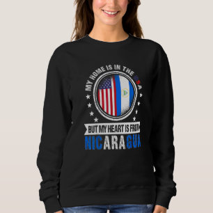 Amerikansk Nicaraguanisk Flagga Hjärta Nicaragua A T Shirt