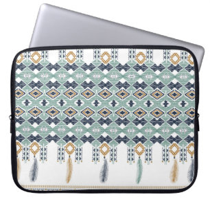 Amerikansk nordindiansk geometri, sömlös gräns. Na Laptop Fodral