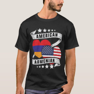 Amerikansk och armenisk skjorta t shirt