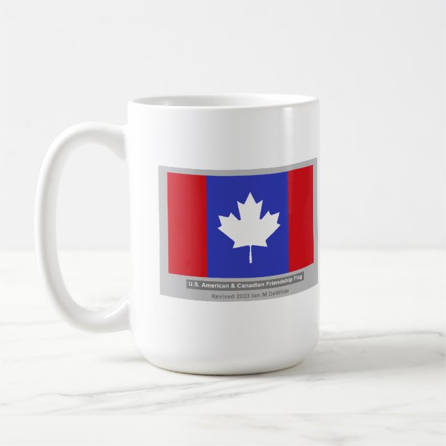 Amerikansk och kanadensisk vänskapskopp kaffemugg (Vänster)