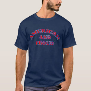 Amerikansk och stolt design t shirt