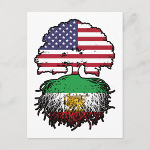 Amerikansk odlad iransk rot Lion and Sun Vykort