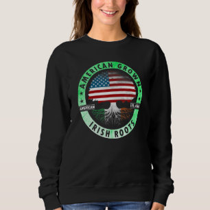 Amerikansk odlad irländska rötter flagga Irland st T Shirt