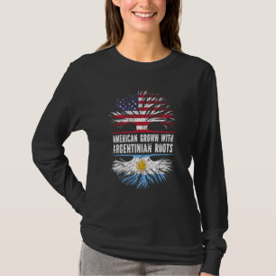 Amerikansk odling med argentinska rötter USA flagg T Shirt