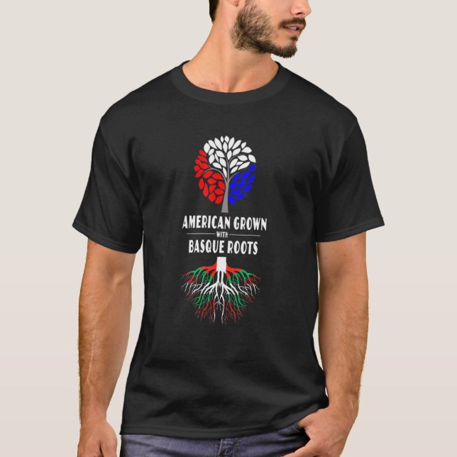 Amerikansk odling med baskiska rötter Baskiska Pri T Shirt (Framsida)