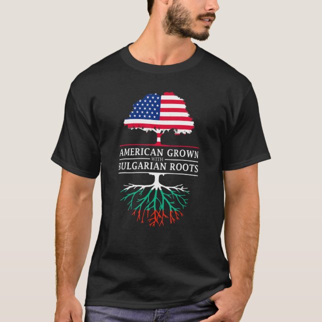 Amerikansk odling med bulgariska rötter Bulgarien T Shirt (Framsida)