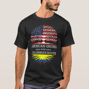 Amerikansk odling med colombianska rötter USA flag T Shirt
