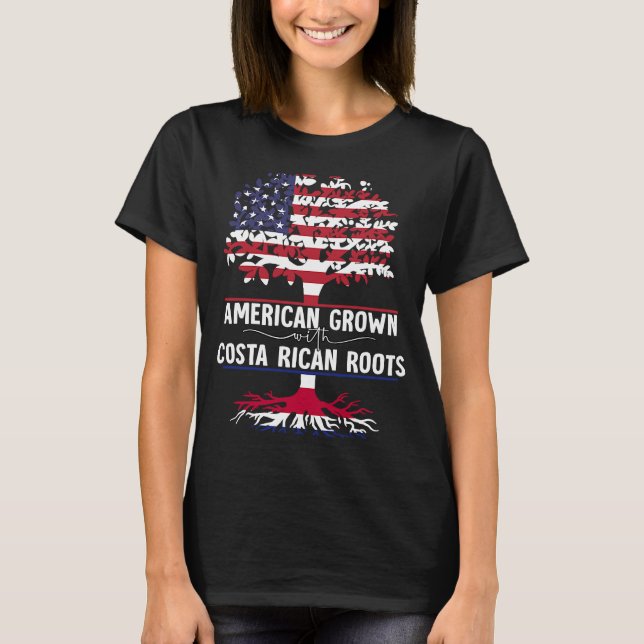 Amerikansk odling med Costa Rica-rötter T Shirt (Framsida)