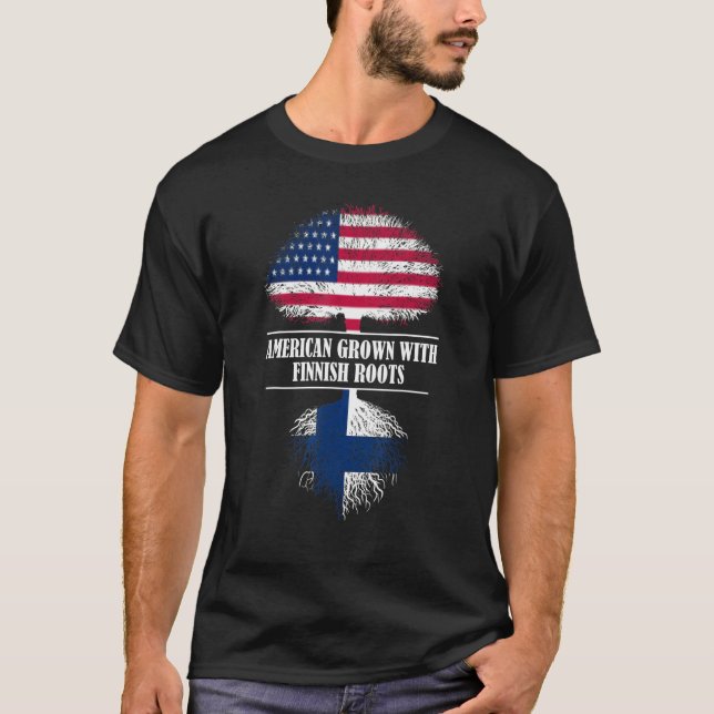 Amerikansk odling med finländska rötter Finlands F T Shirt (Framsida)