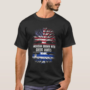 Amerikansk odling med grekiska rötter USA flagga G T Shirt