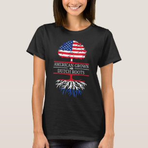 Amerikansk odling med holländska rötter USA flagga T Shirt