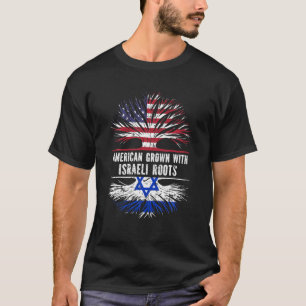 Amerikansk odling med israeliska rötter USA flagg T Shirt