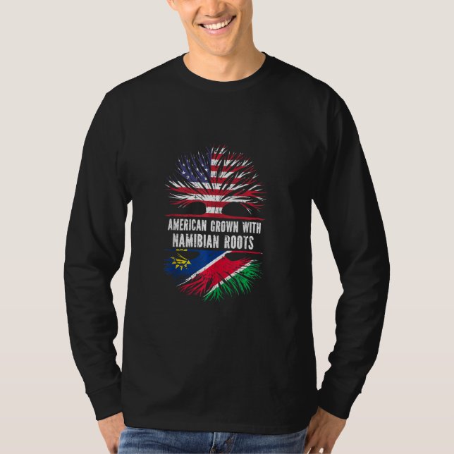 Amerikansk odling med namibiska rötter USA flagga  T Shirt (Framsida)