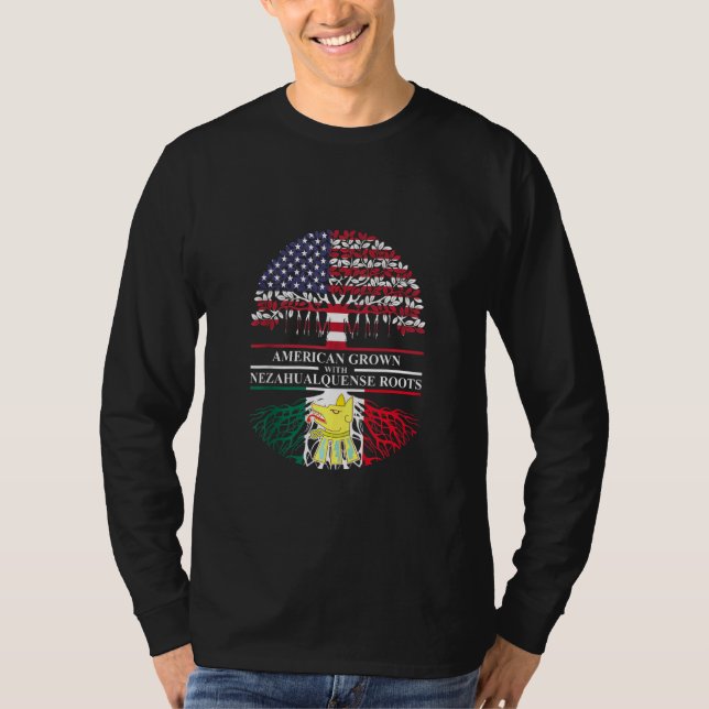 Amerikansk odling med Nezahualquense Roots Neza Ne T Shirt (Framsida)