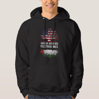 Amerikansk odling med palestinska rötter USA flagg Hoodie