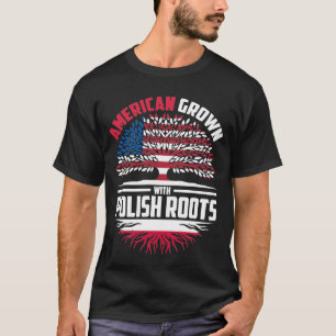Amerikansk odling med polska rötter Polens Flagga T Shirt