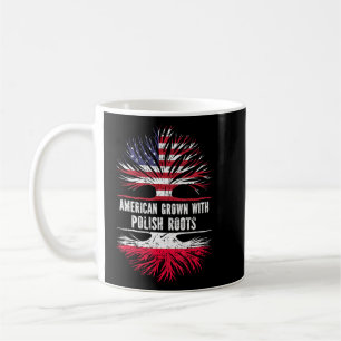 Amerikansk odling med polska rötter USA flagga Pol Kaffemugg