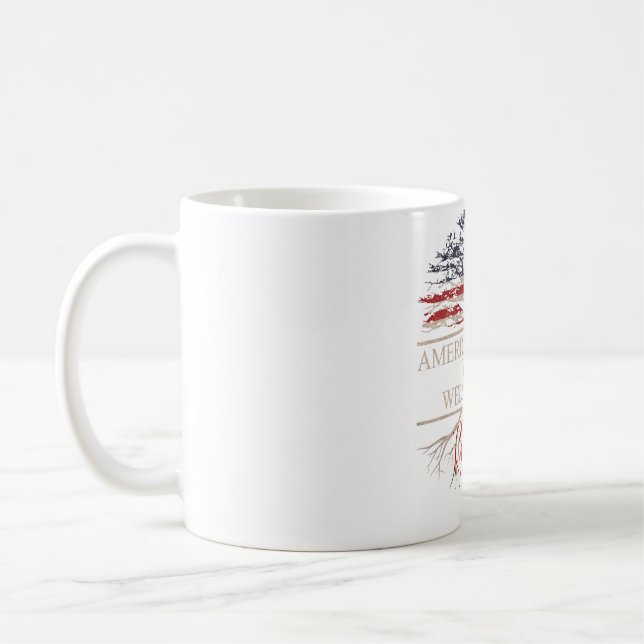 Amerikansk odling med svetsrötter kaffemugg (Vänster)