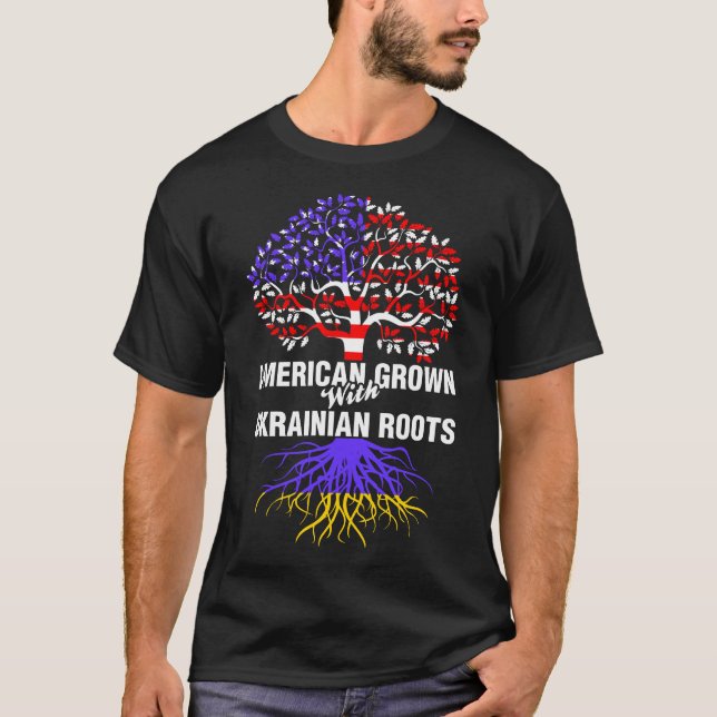 Amerikansk odling med ukrainska rötter t shirt (Framsida)