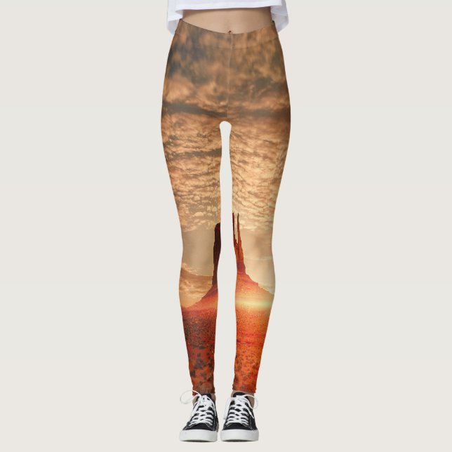 Amerikansk öken vid gryningen leggings (Framsida)