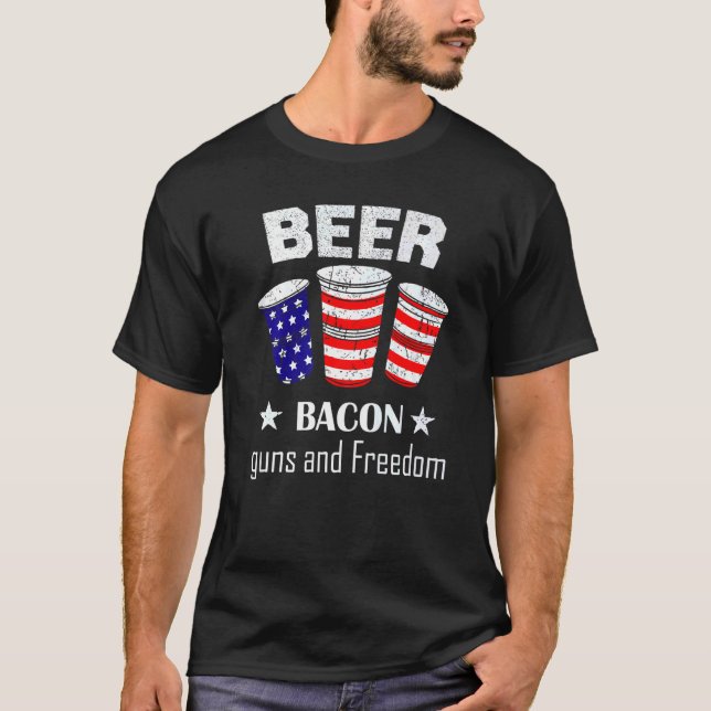 Amerikansk ölfrihet 4:e juli Manar Kvinnor m T Shirt (Framsida)