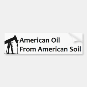 Amerikansk olja från amerikansk mark bildekal