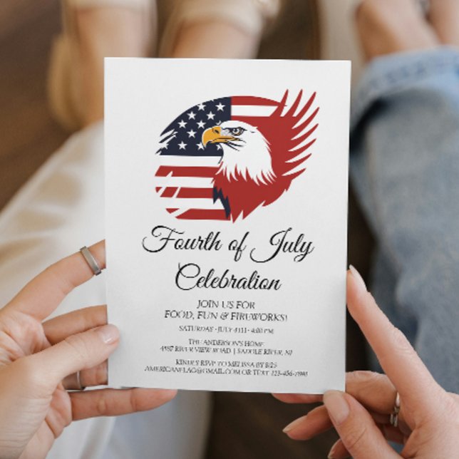 Amerikansk öre enkel fjärde juli Firande Inbjudningar (Skapare uppladdad)